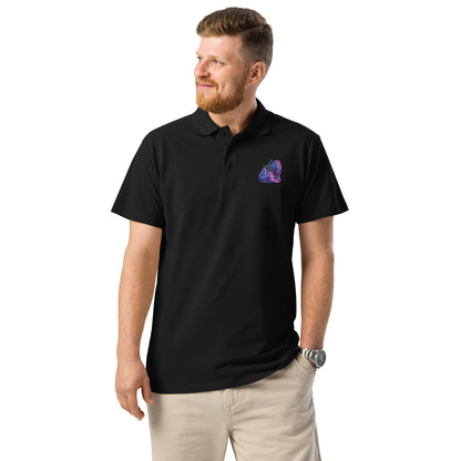 The Lion of Judah (Yehudah) polo shirt featuring three lion postures from Bereshit 49 — Jewish apparel by JEWTHREADS