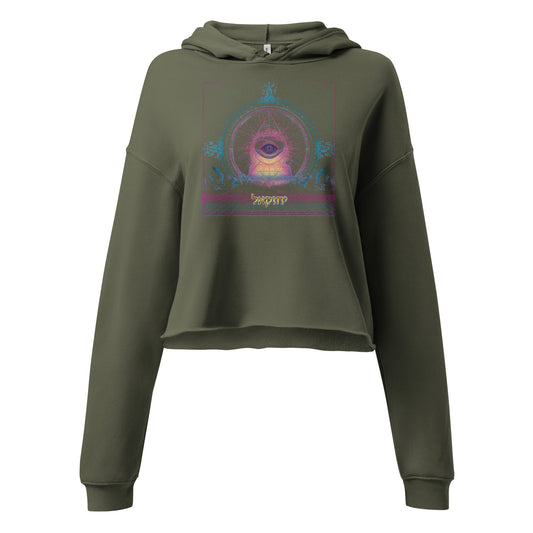 The Merkabah crop hoodie featuring Yechezkel's vision — Jewish women's hoodie by JEWTHREADS