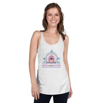 The Merkabah women's racerback tank featuring Yechezkel's vision — Jewish women's apparel by JEWTHREADS